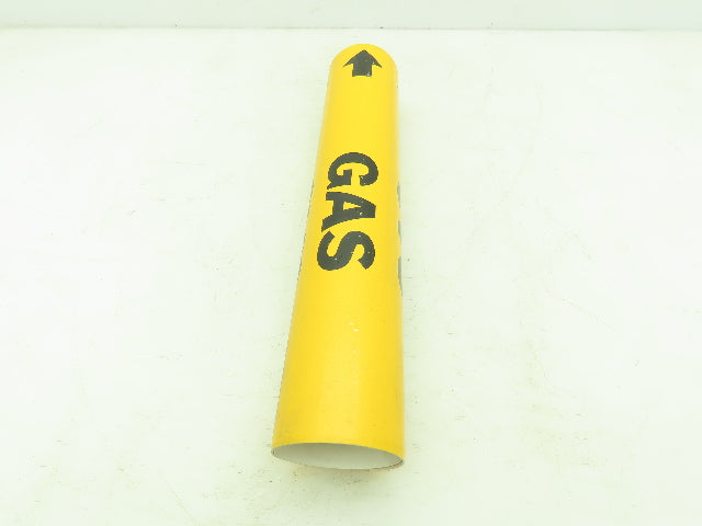 Brady 41666 Yellow Gas Pipe Marker 2-1/2" to 3-1/4" Lot of 7