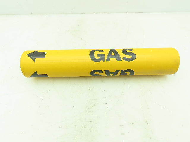 Brady 41666 Yellow Gas Pipe Marker 2-1/2" to 3-1/4" Lot of 7