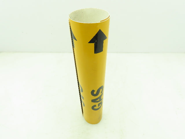 Brady 41666 Yellow Gas Pipe Marker 2-1/2" to 3-1/4" Lot of 7