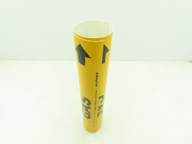 Brady 41666 Yellow Gas Pipe Marker 2-1/2" to 3-1/4" Lot of 7