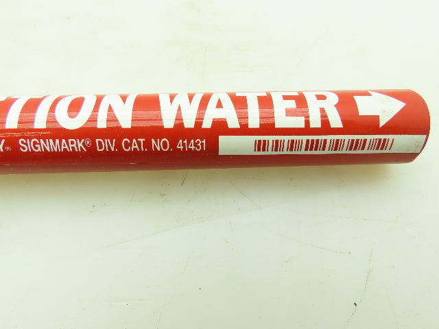 Brady 41431 Pipe Marker Fire Protection Water Size A 3/4"-1" Lot of 14