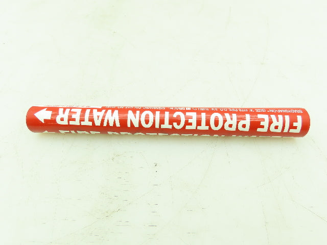 Brady 41431 Pipe Marker Fire Protection Water Size A 3/4"-1" Lot of 14