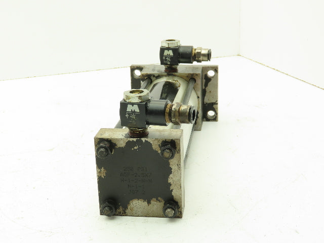 Hydro-Line A5 Series Pneumatic Air Cylinder 2.5" Bore 7" Stroke 250 PSI Flanged
