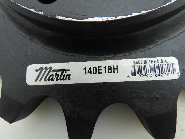 Martin 140E18H #140 Roller Chain Sprocket 1.75" Pitch 18T QD E Bushing SABER