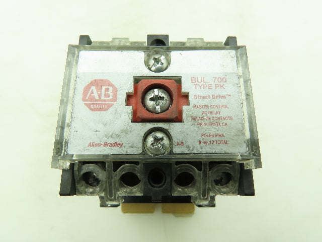 Allen Bradley 700-PK200B11 Relay Contactor Master Control AC Relay Direct Drive