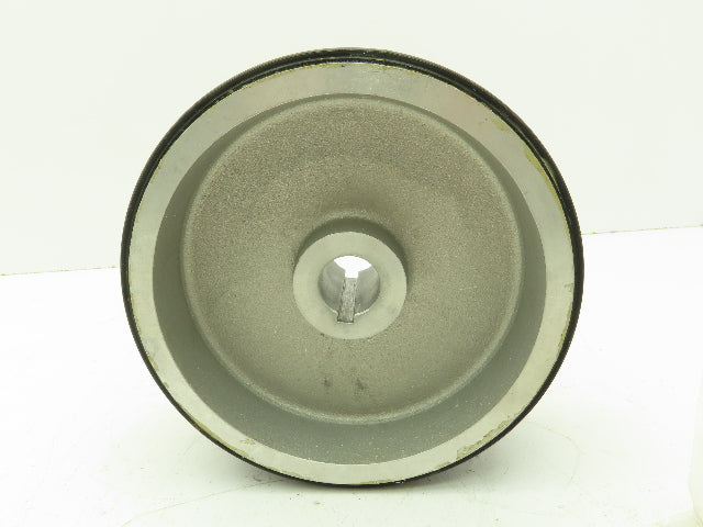 3"x 7" Rubber Ribbed Aluminum Pulley Sheave Striper Wheel 1" Bore Lot of 2