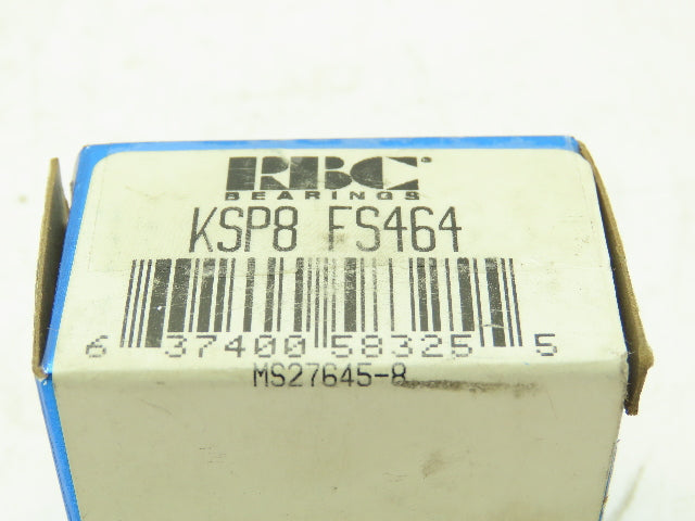 RBC KSP8-FS464 Self Aligning Ball Bearing 0.50" Bore 1.687" OD 0.62"W
