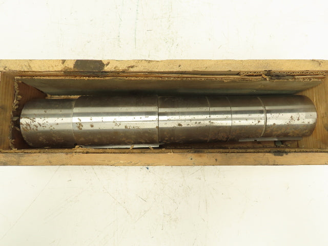80-60A Gear Drive Keyed Step Shaft 3.62"/4"/3.5" Dia Chrome Steel 20.43"L