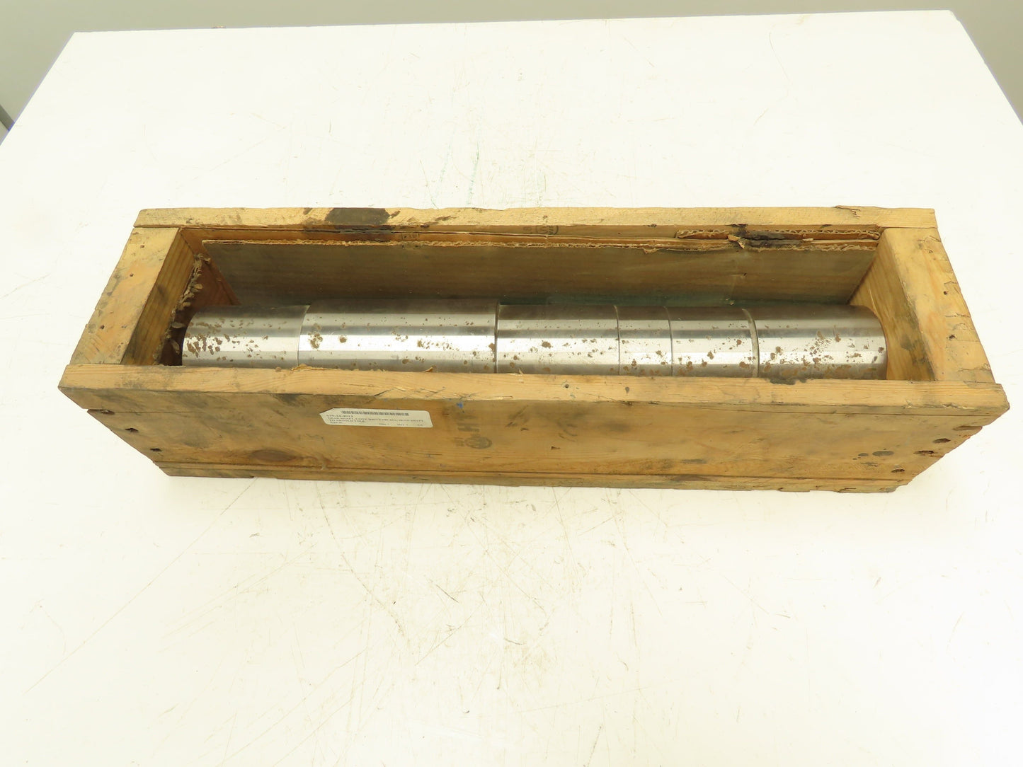 80-60A Gear Drive Keyed Step Shaft 3.62"/4"/3.5" Dia Chrome Steel 20.43"L