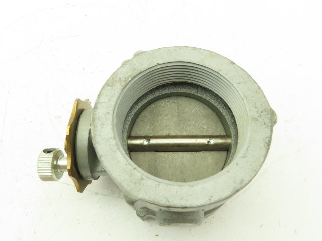 North American Mfg 1122-6 Gas Burner Control Butterfly Valve 3" NPT Threaded