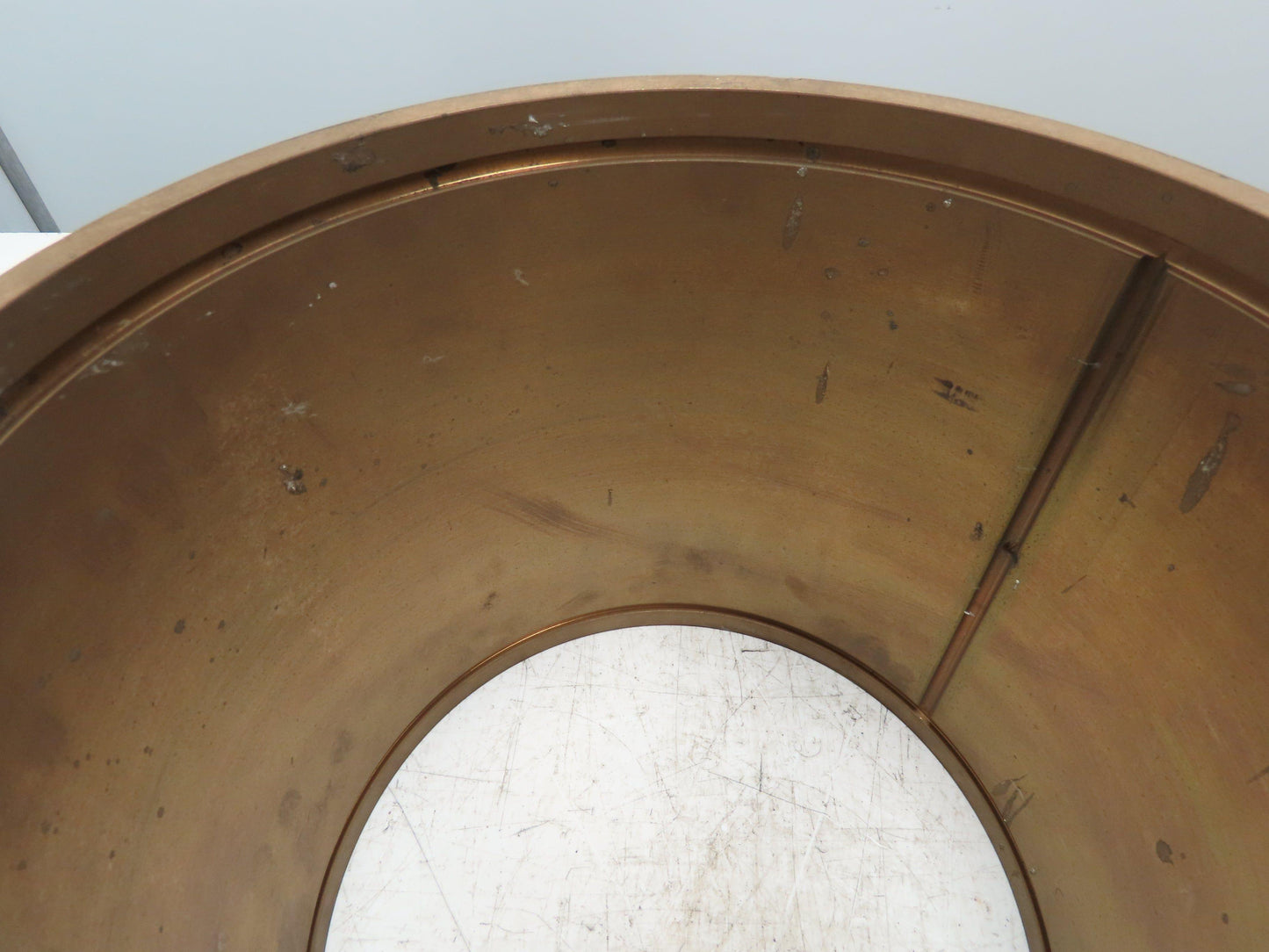 10.25" ID 11" OD 10"L Bronze Grooved Plain Bearing Sleeve Bushing