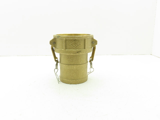 400-C-BR Brass Camlock Cam & Groove 4" Type C Female Coupler x Hose Barb Shank