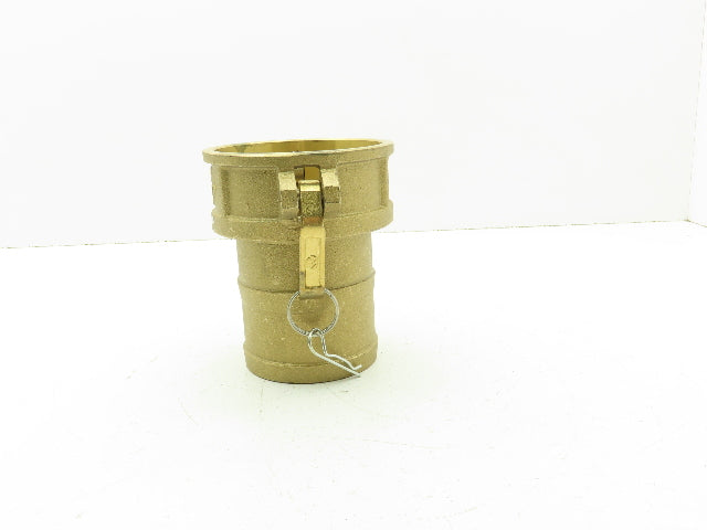 400-C-BR Brass Camlock Cam & Groove 4" Type C Female Coupler x Hose Barb Shank
