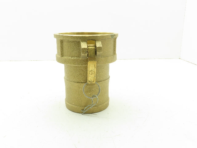 400-C-BR Brass Camlock Cam & Groove 4" Type C Female Coupler x Hose Barb Shank