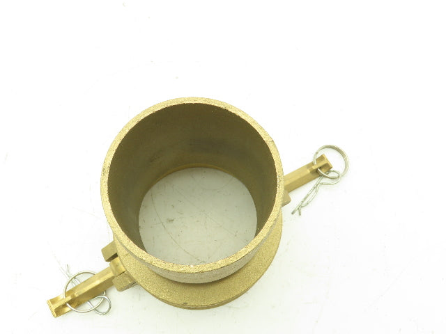 400-C-BR Brass Camlock Cam & Groove 4" Type C Female Coupler x Hose Barb Shank