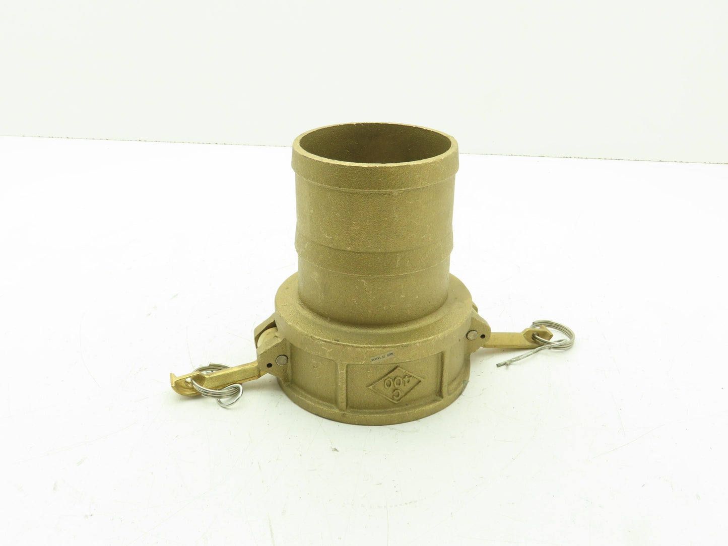 400-C-BR Brass Camlock Cam & Groove 4" Type C Female Coupler x Hose Barb Shank