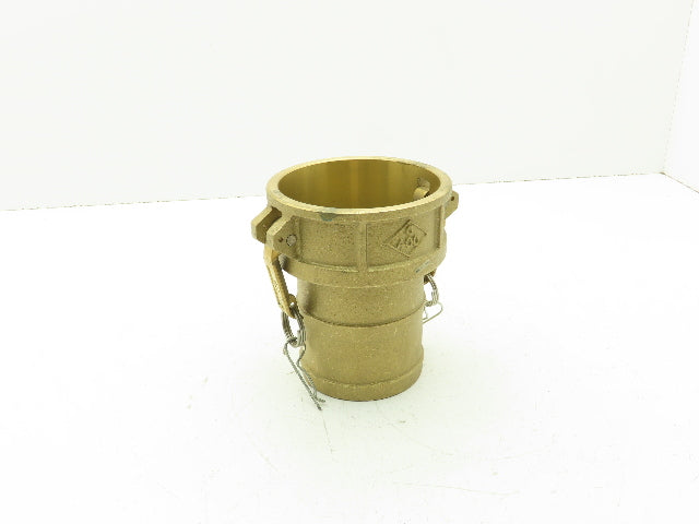 400-C-BR Brass Camlock Cam & Groove 4" Type C Female Coupler x Hose Barb Shank