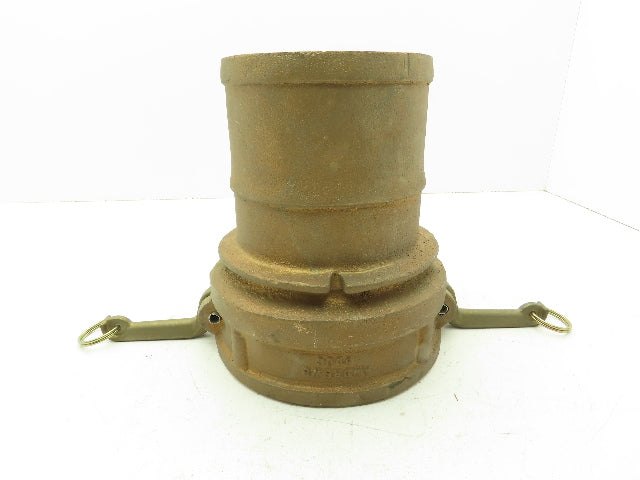 Dixon 600-C-BR Brass Camlock Cam & Groove 6" Female C Coupler x Hose Barb Shank