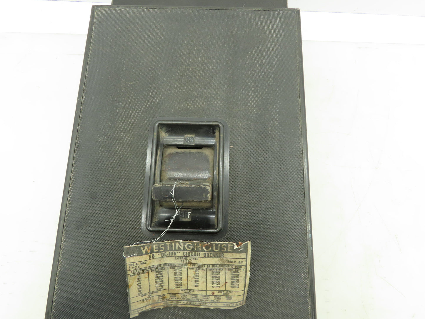 Westinghouse AB DE-ION Circuit Breaker 600A 600V 3 Pole