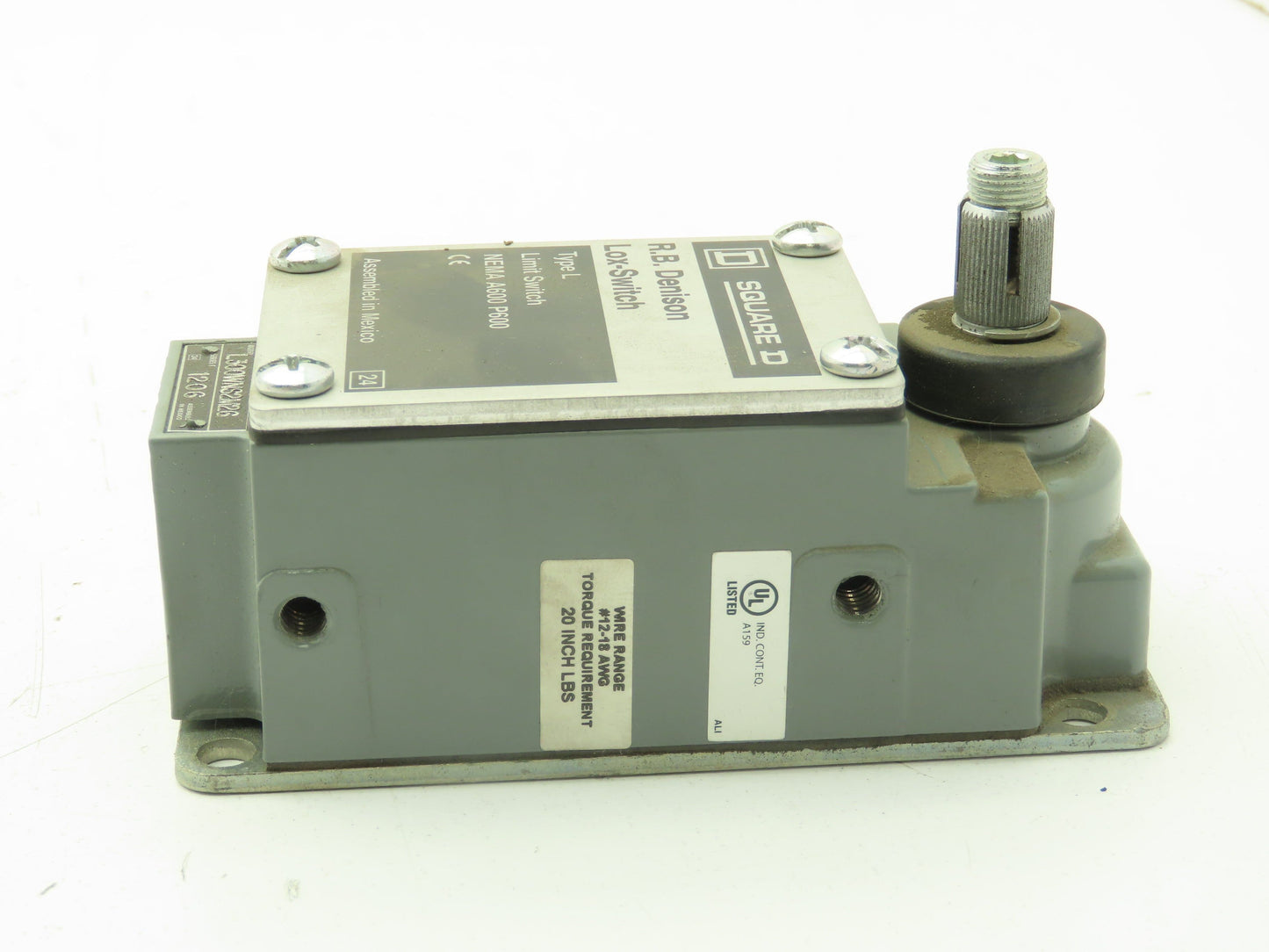 Square D L300WNS2M26 Limit Switch 600V 12A Type L