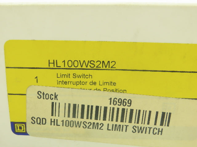 Square D HL1000WS2M2 Limit Switch 600V 20A Type L 1/2" NPT Connection