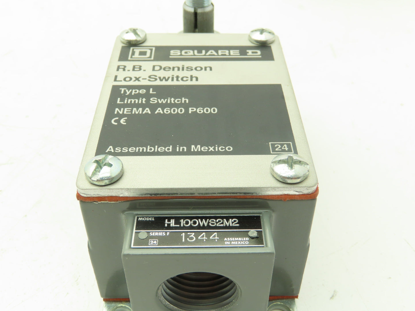 Square D HL1000WS2M2 Limit Switch 600V 20A Type L 1/2" NPT Connection
