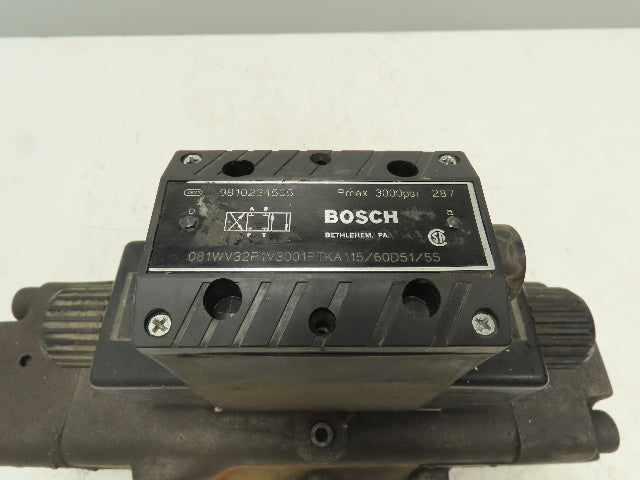 Bosch 081WV32P1V3001PTKA115 Directional Control Solenoid Valve 115V 9810234505