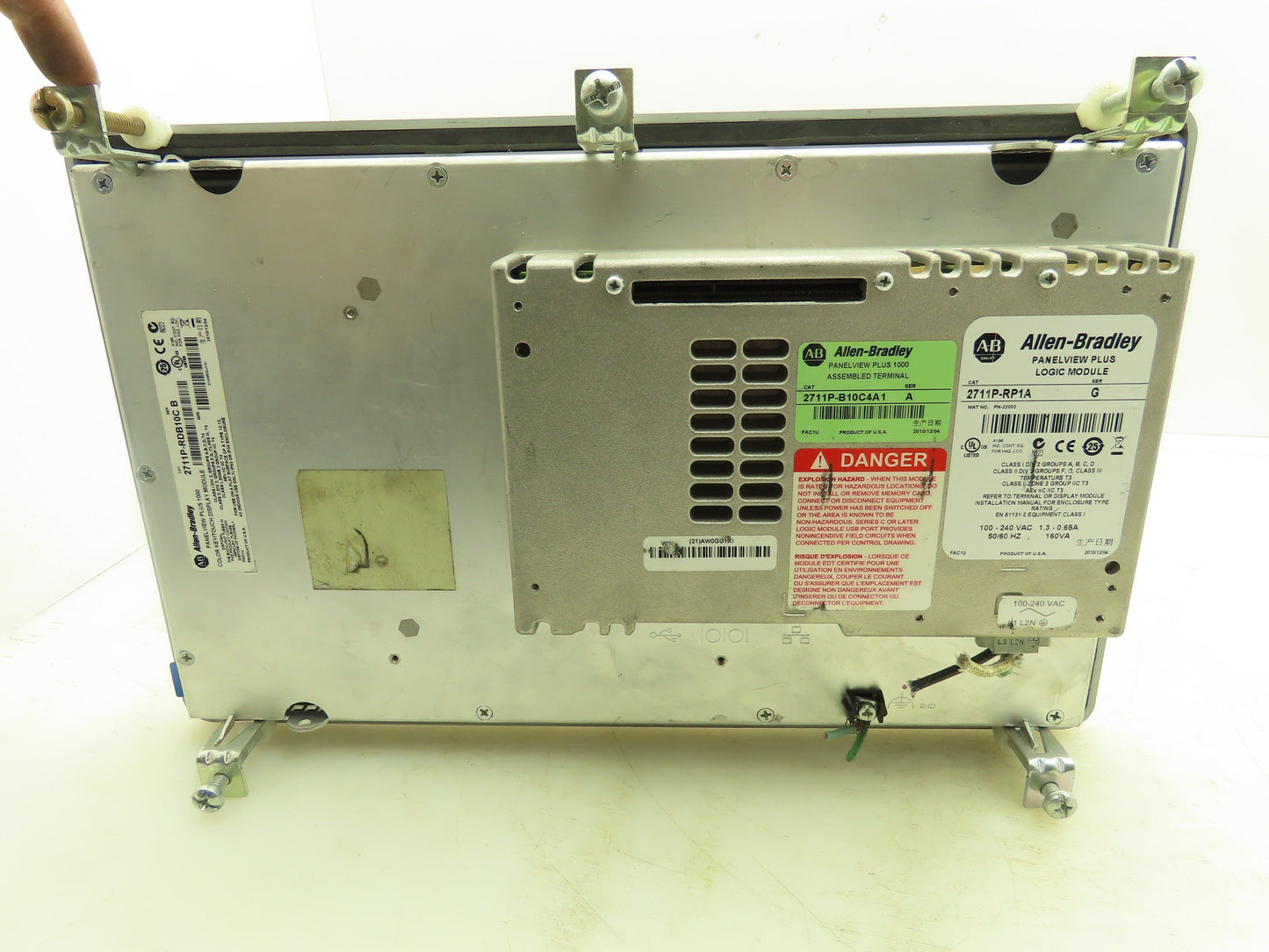Allen Bradley 2711P-B10C4A1 PanelView Plus 1000 HMI Ser A Screen Wear