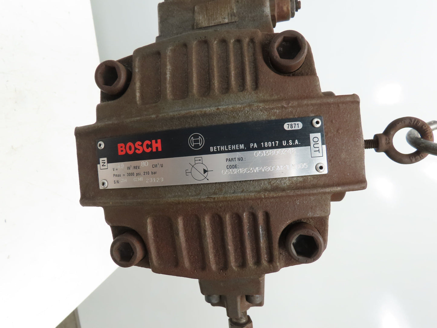 Bosch VPV 80 Hydraulic Whisper Vane Pump 37 GPM 0513R18C3VPV80SM21HYB05