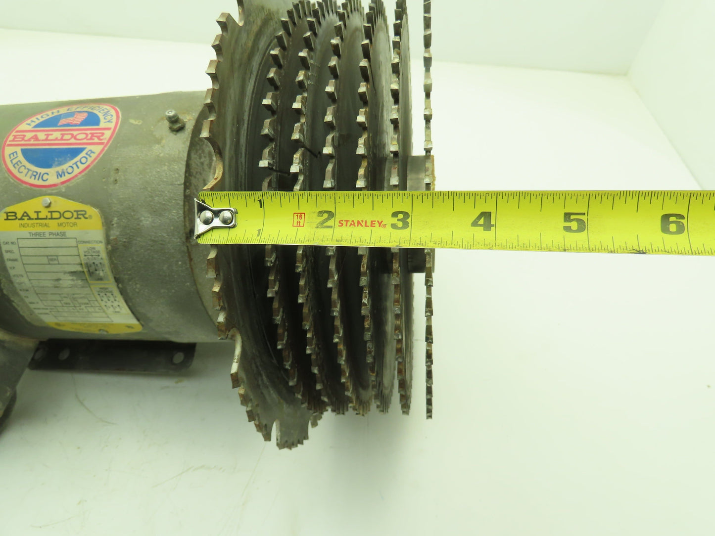 JPM3554T Table Saw Motor 1.5Hp 1725 RPM 460V 3PH 6-Blade 10" Dado Plywood Cutoff
