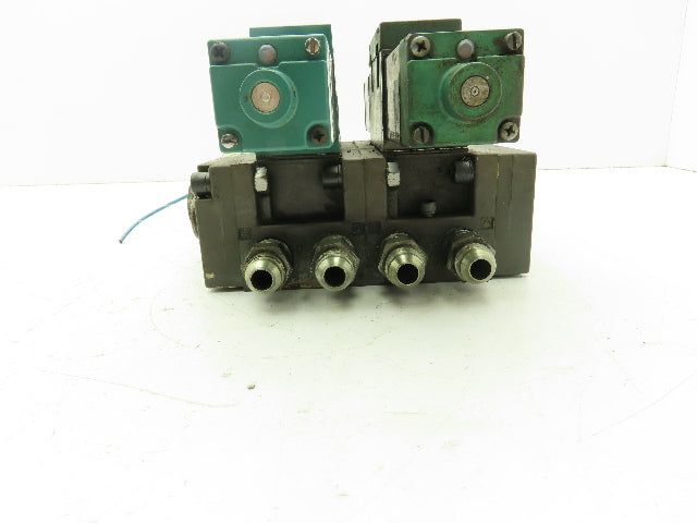 Numatics 252SS500M000061 Mark 25 2-Station Solenoid Valve Block 3-Pos 24VDC