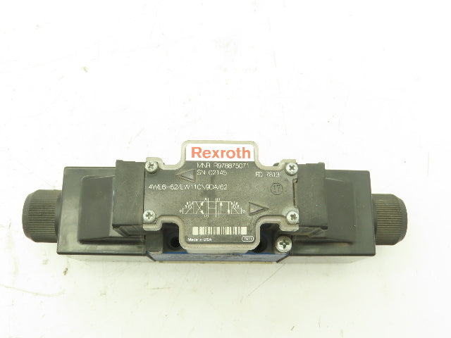 Rexroth 4WE6H62/EW110N9DA/62 Hydraulic Directional Solenoid Spool Valve 4/3 120V