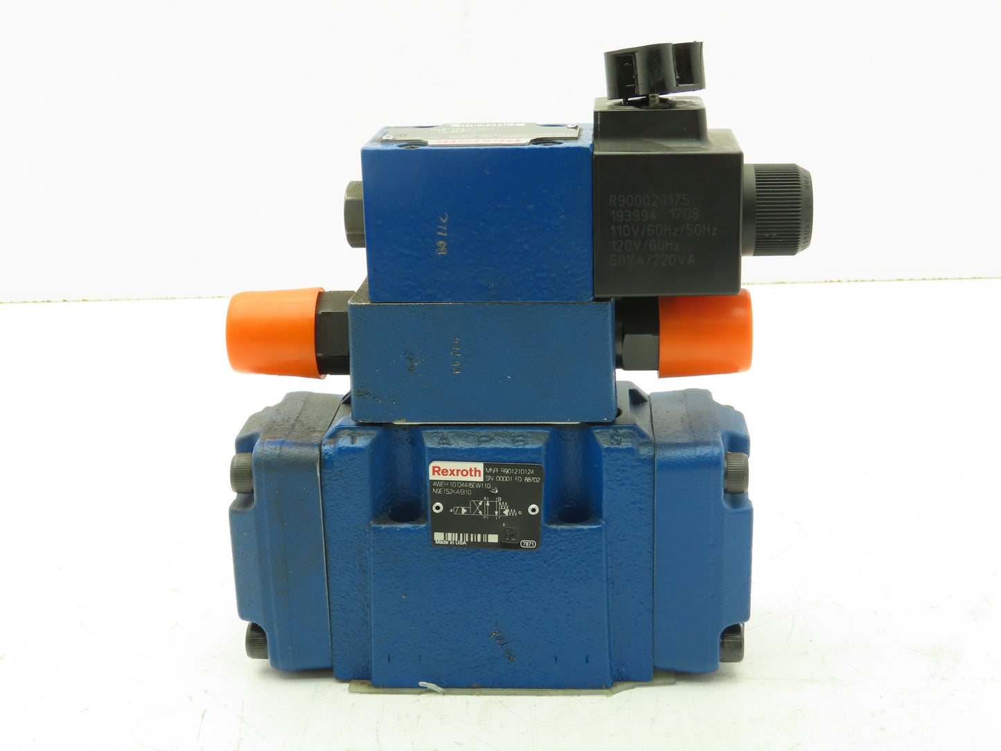 Rexroth 4WEH 10 D44/6EW110/N9ETS2K4/B10 Directional Valve Stack 120V 4WE6D62