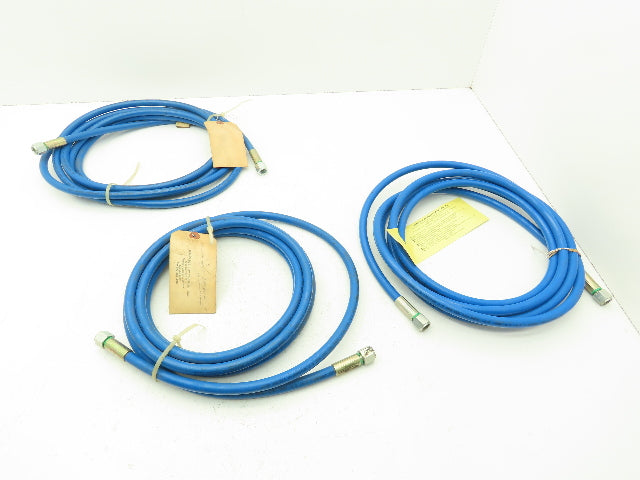 CRP 1006AV 1/4"x 15' Airless Paint Sprayer Hose 3300 PSI Blue Lot of 3