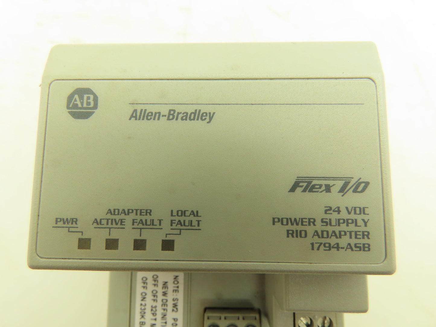 Allen Bradley 1794-ASB Flex I/O 24V DC Power Supply RIO Adapter Ser E