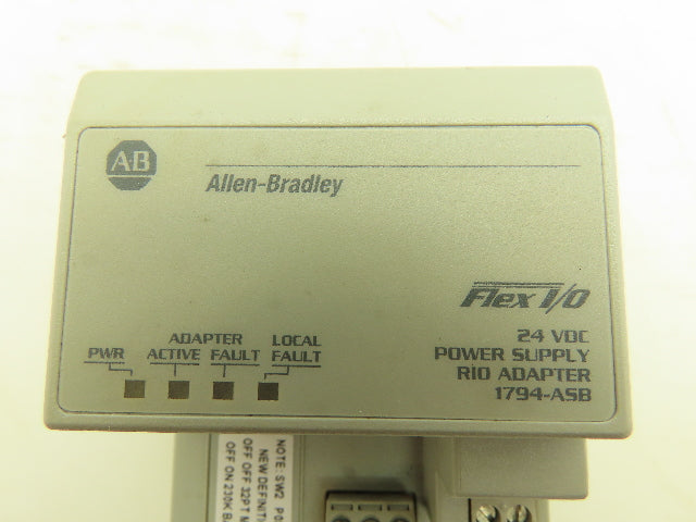 Allen Bradley 1794-ASB Flex I/O 24V DC Power Supply RIO Adapter Ser E