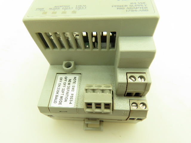 Allen Bradley 1794-ASB Flex I/O 24V DC Power Supply RIO Adapter Ser E
