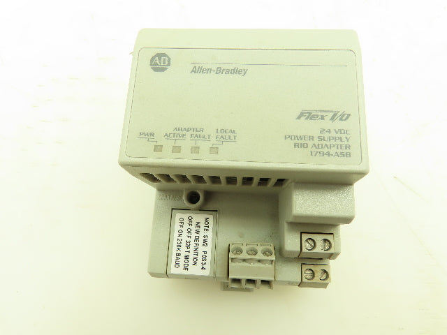 Allen Bradley 1794-ASB Flex I/O 24V DC Power Supply RIO Adapter Ser E