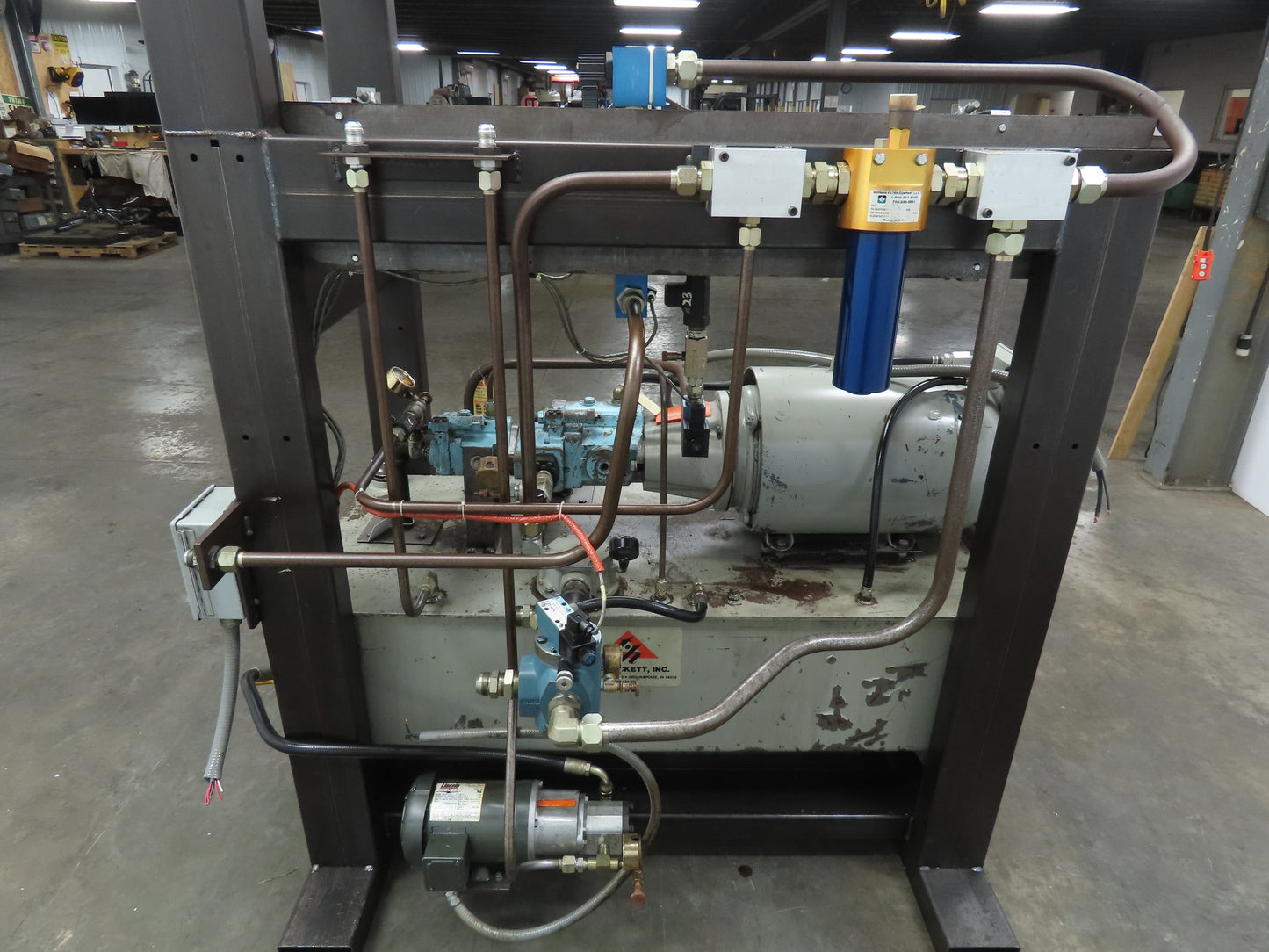 Tec Hackett Hydraulic Unit 230/460V 3Ph 30HP 39.5 GPM 3000 PSI 80 Gallon Tank