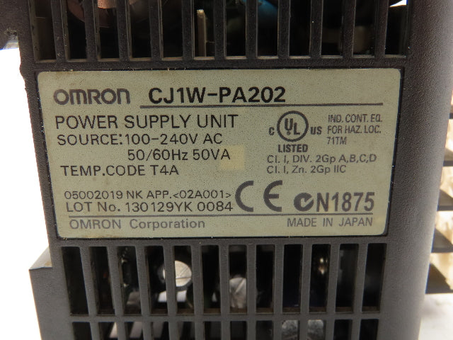 Omron CJ1M-CPU12 CPU Unit Power Supply W/ Endcap