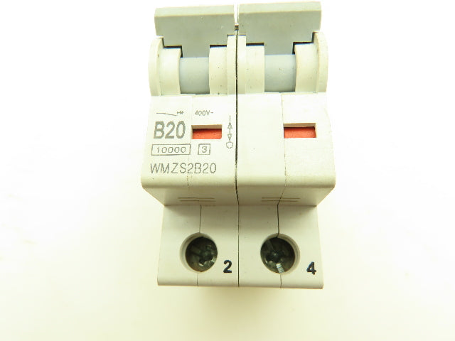 Eaton WMZS2B20 Miniature Circuit Breaker 20A 2 Pole 480VAC