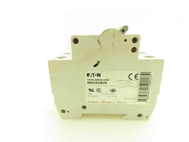 Eaton WMZS2B20 Miniature Circuit Breaker 20A 2 Pole 480VAC