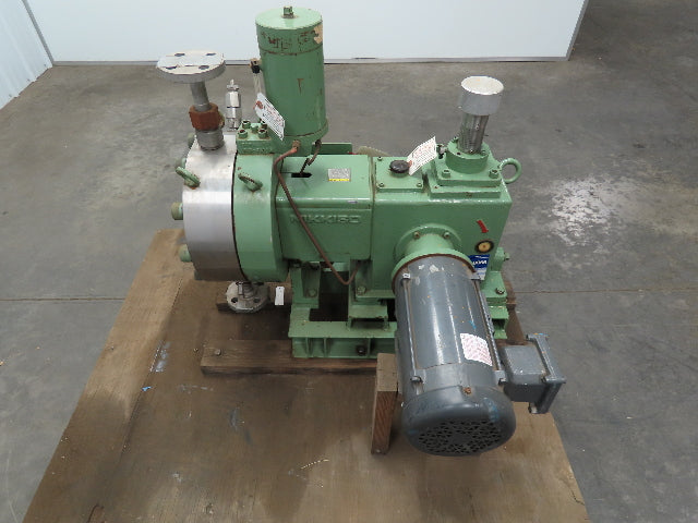 Nikkiso 1S4AY-0.8-50D1MSP Milflo Metering Dosing Pump 72GPH 150PSI 1.25" ASMI