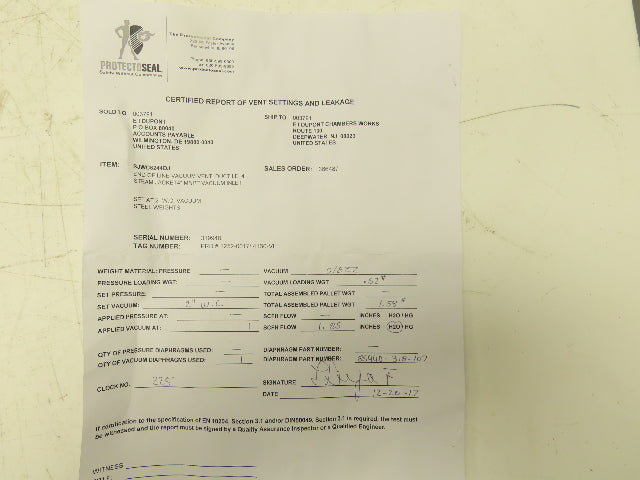 Protectoseal SJWC6244DJ End of Line Vacuum Vent 4"x4" Ductile Iron 2" WC