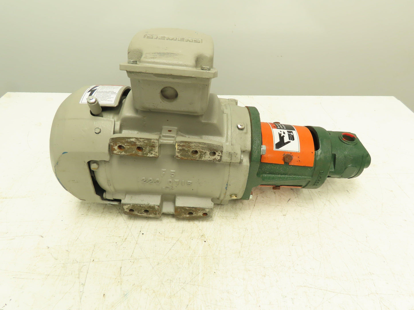 Roper 33AM03 Type 2 Fuel Transfer Gear Pump 1Hp Siemens Motor 1165 RPM 460V 3PH