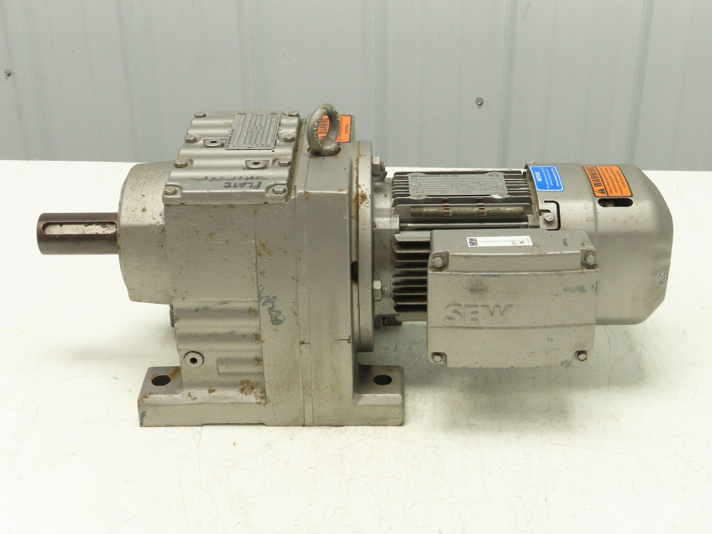 Sew-Eurodrive R77 DRS71M4/BE1HR/DH Inline Gearmotor 130:1 Reducer 230/460V 3PH