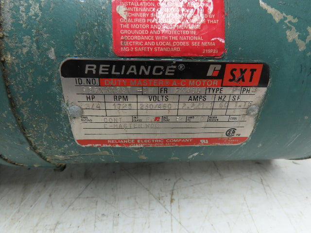 Dodge Reliance FB56WM16A Gearmotor 50:1 Reducer 3/4Hp 460V 3PH 56C Dual Output