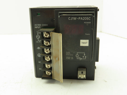 Omron CJ1W-PA205C Power Supply Module 100-240VAC Input  120/240VDC OR 24VDC 2A