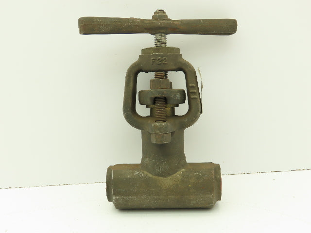 Hancock 7230W-1-0219 Manual Globe Valve 1/2" Socket Weld Loose Backseat 2500 PSI