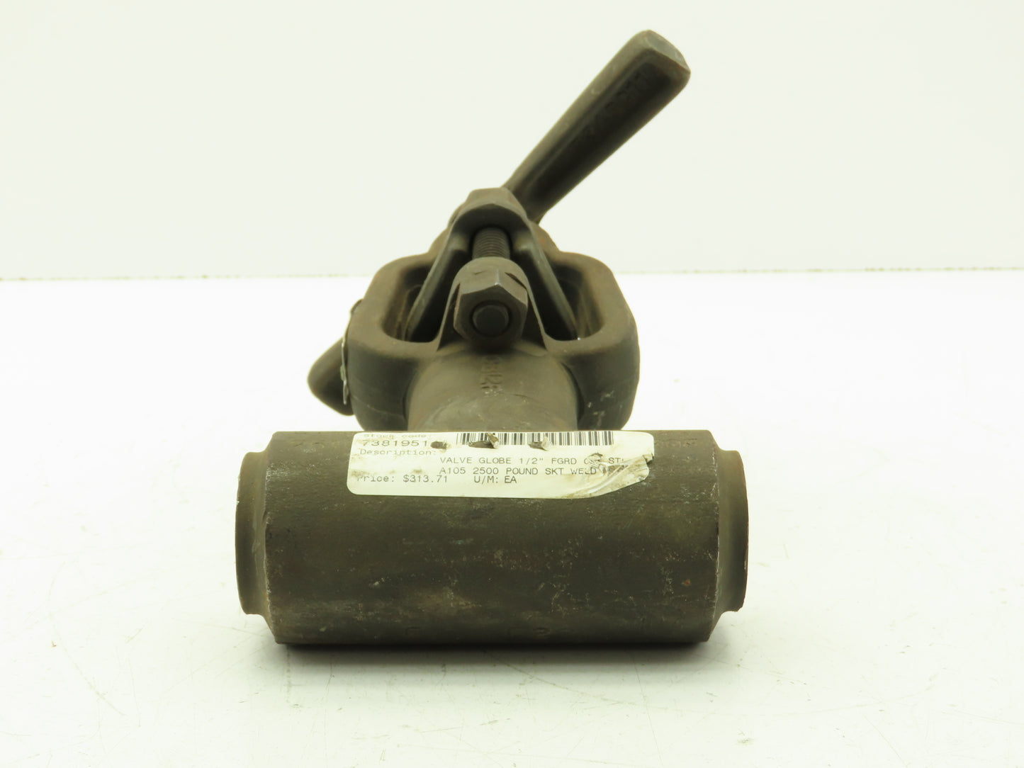 Hancock 7230W-1-0219 Manual Globe Valve 1/2" Socket Weld Loose Backseat 2500 PSI